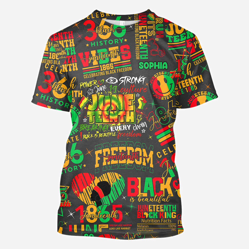 Personalized Juneteenth All-Over Shirt Custom Design for Dad All Over Shirt GradoCreations