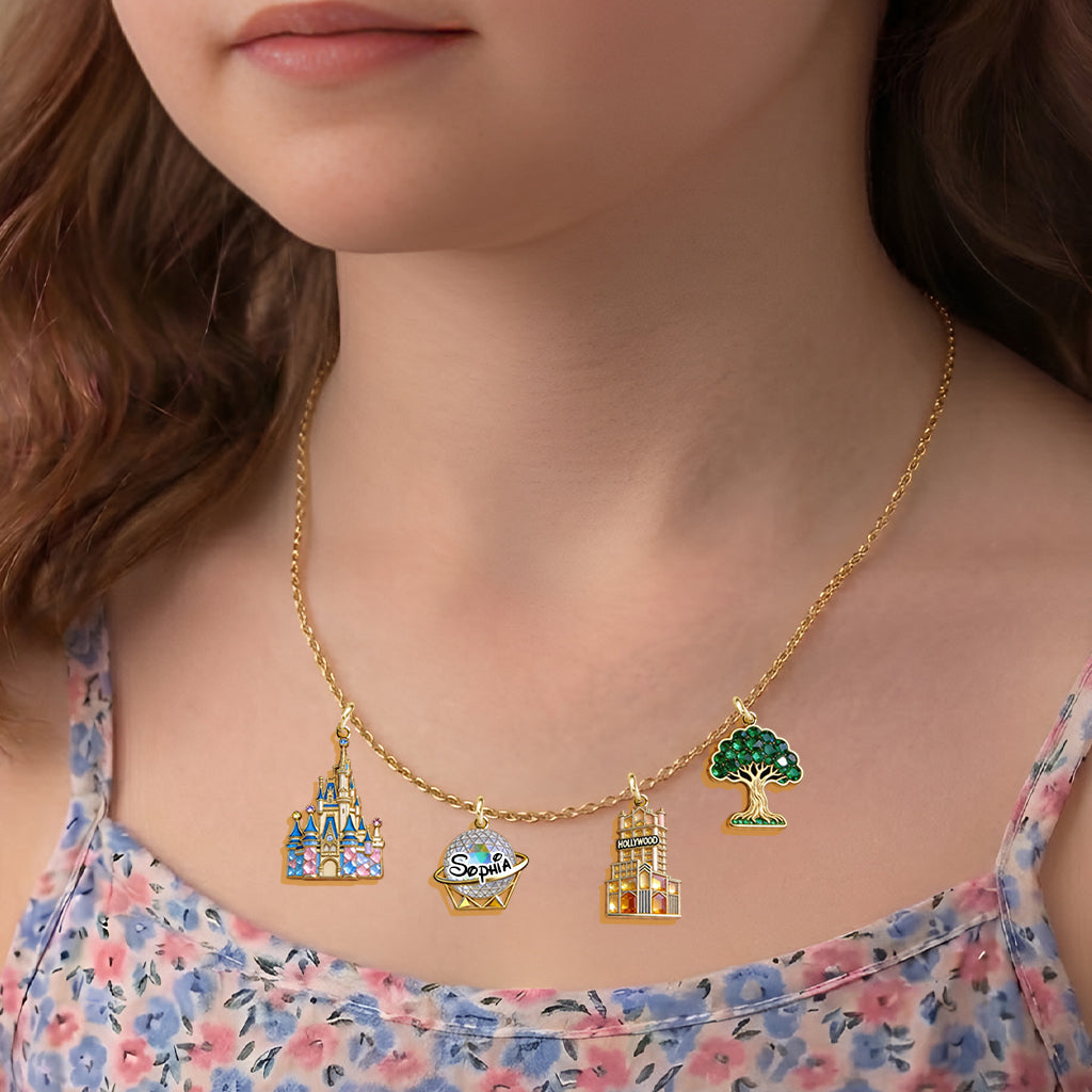 Personalized Metal Necklace with Custom Charms Gift for Mom Metal Necklaces With Pendants GradoCreations