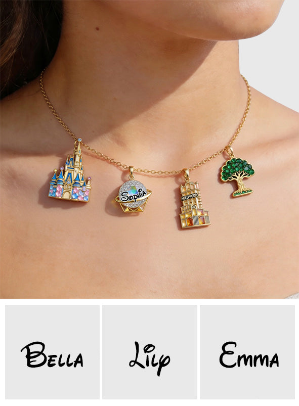 Personalized Metal Necklace with Custom Charms Gift for Mom Metal Necklaces With Pendants GradoCreations