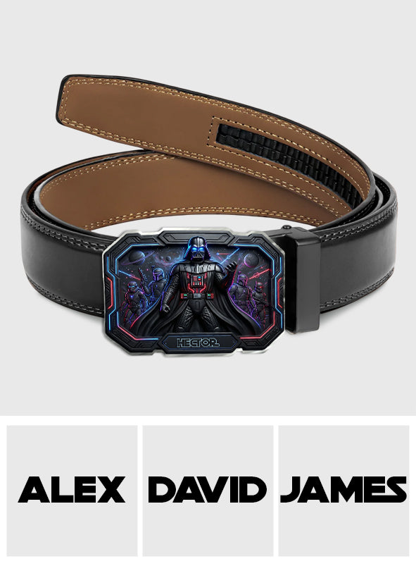 Personalized Star Wars Leather Belt with Custom Buckle Gift for Him Leather Belt With Shaped Buckle GradoCreations