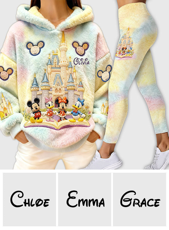 Personalized Disney Castle Hoodie and Leggings Set | Custom Name Gift for Kids Hoodie & Leggings GradoCreations