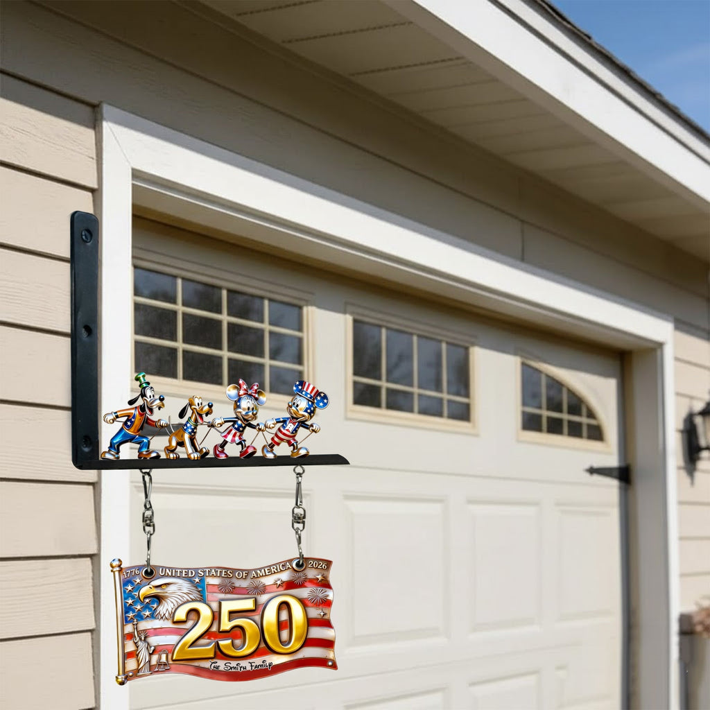 Personalized USA 250th Anniversary Wooden Wall Sign Gift Wooden Wall Mount Sign GradoCreations