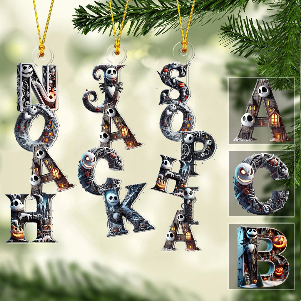 Personalized Acrylic Ornament Transparent Nightmare Gift for Christmas One-sided Ornament GradoCreations