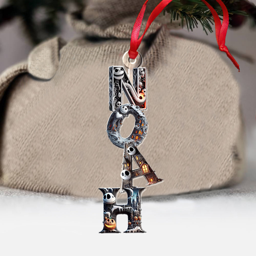 Personalized Acrylic Ornament Transparent Nightmare Gift for Christmas One-sided Ornament GradoCreations