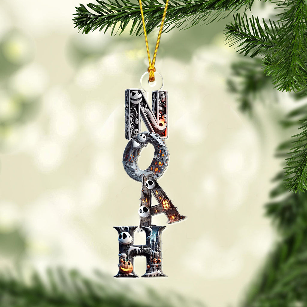 Personalized Acrylic Ornament Transparent Nightmare Gift for Christmas One-sided Ornament GradoCreations