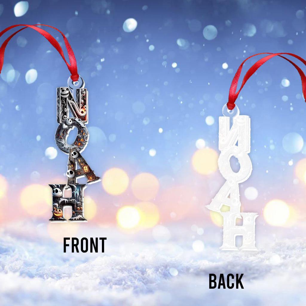 Personalized Acrylic Ornament Transparent Nightmare Gift for Christmas One-sided Ornament GradoCreations