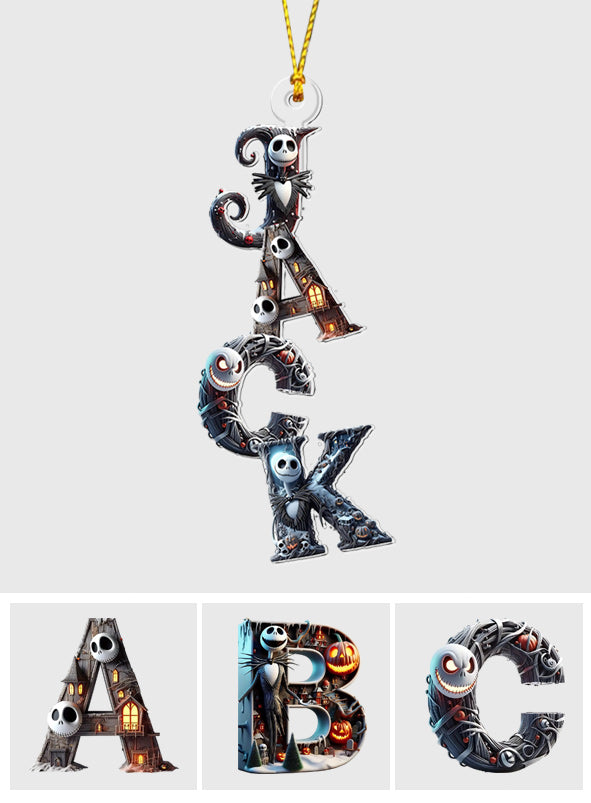 Personalized Acrylic Ornament Transparent Nightmare Gift for Christmas One-sided Ornament GradoCreations