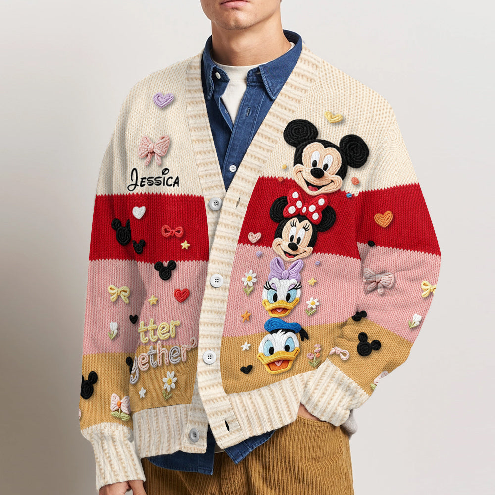 Personalized 3D Mouse Cardigan Sweater for Women | Custom Gift Cardigan Sweater GradoCreations