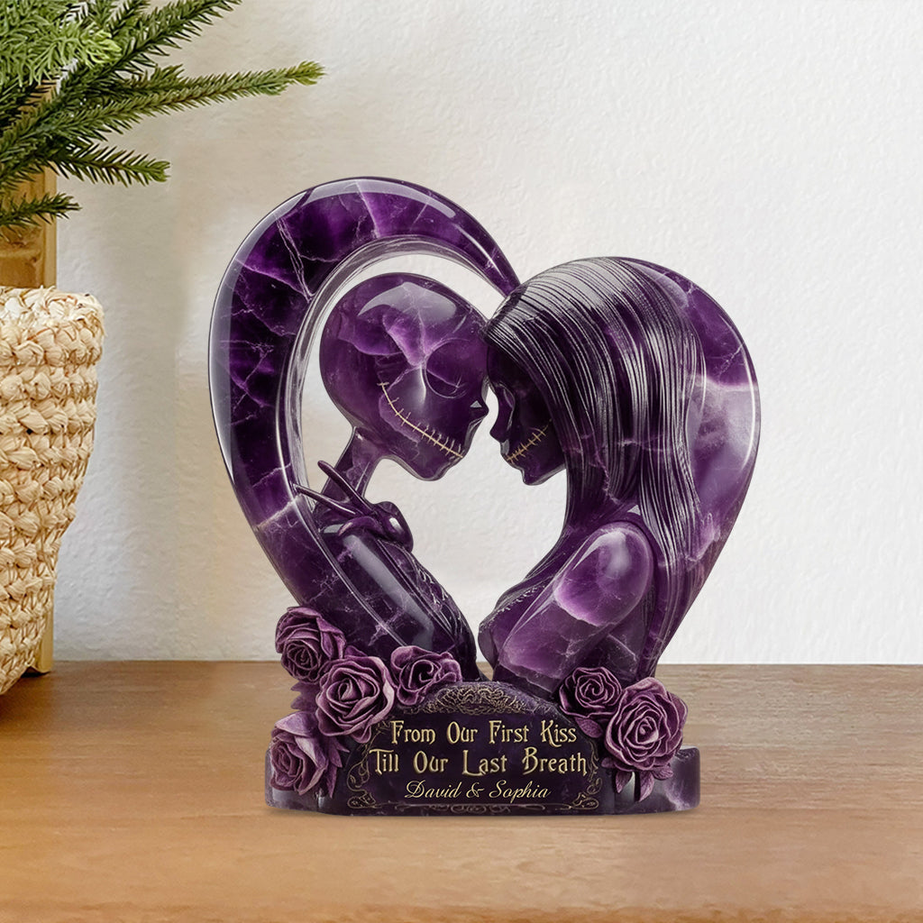 Personalized Acrylic Plaque Till Our First Kiss Gift for Couple Custom Shaped Acrylic Plaque GradoCreations