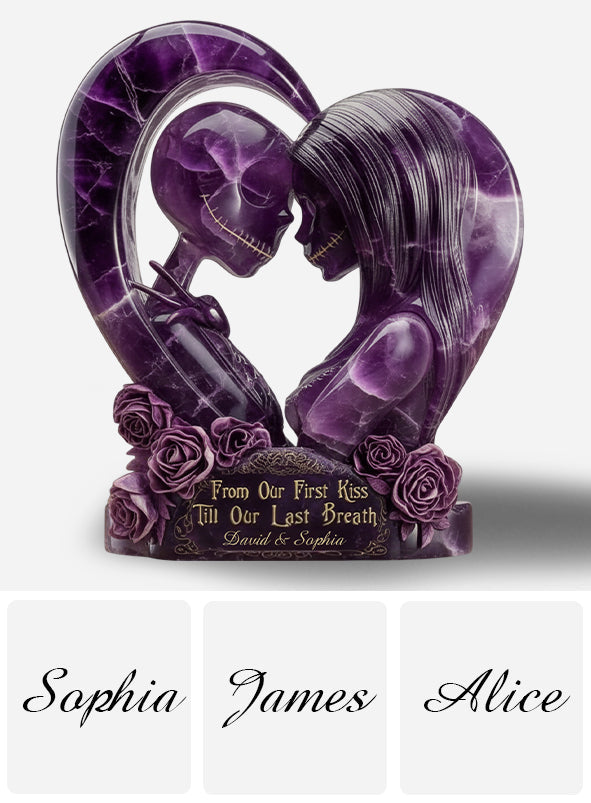 Personalized Acrylic Plaque Till Our First Kiss Gift for Couple Custom Shaped Acrylic Plaque GradoCreations