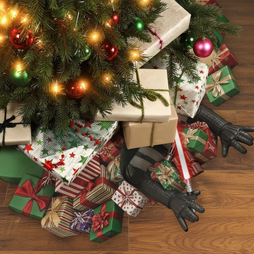 Personalized Dark Side Shaped Tree Skirt Custom Holiday Décor Shaped Tree Skirt GradoCreations