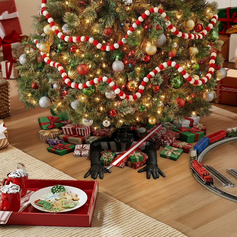 Personalized Dark Side Shaped Tree Skirt Custom Holiday Décor Shaped Tree Skirt GradoCreations