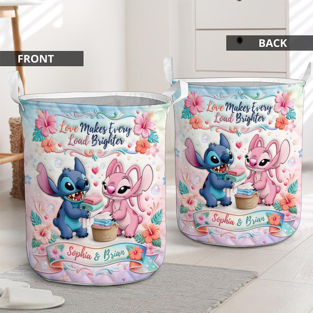 Personalized Ohana Laundry Basket Custom Name Colorful Design Laundry Basket GradoCreations