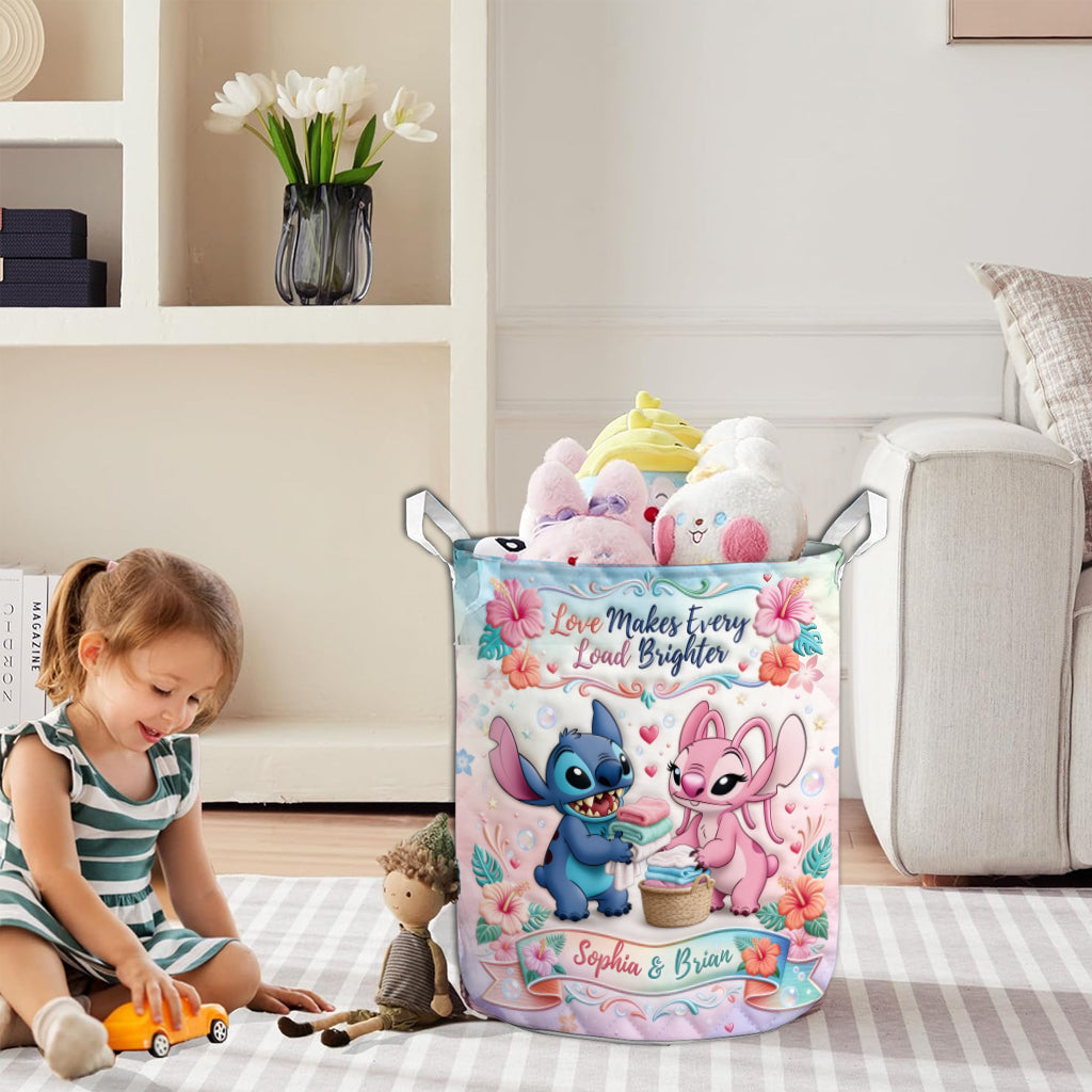 Personalized Ohana Laundry Basket Custom Name Colorful Design Laundry Basket GradoCreations