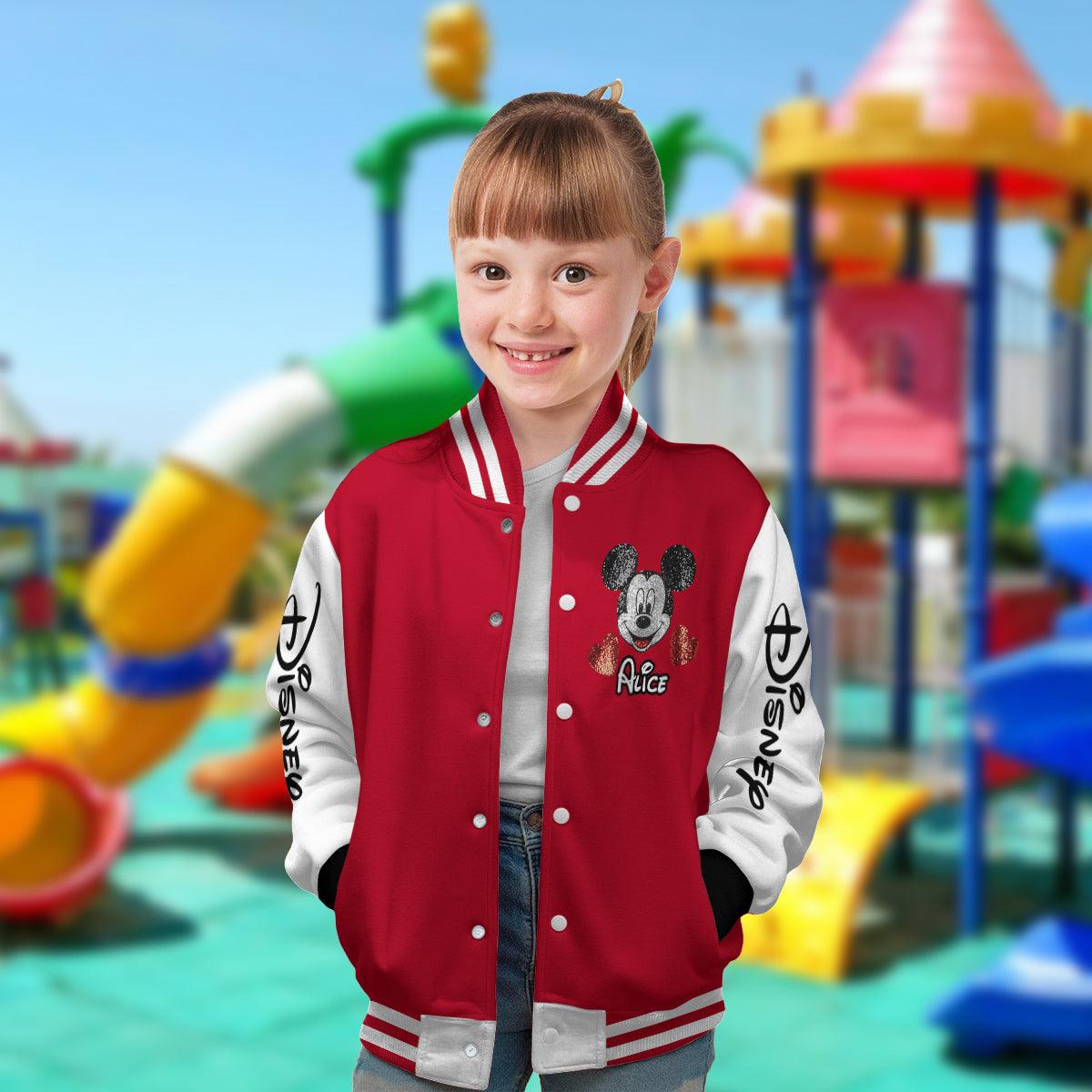Personalized Varsity Jacket Custom Name Mickey Mouse Gift Varsity Jacket GradoCreations