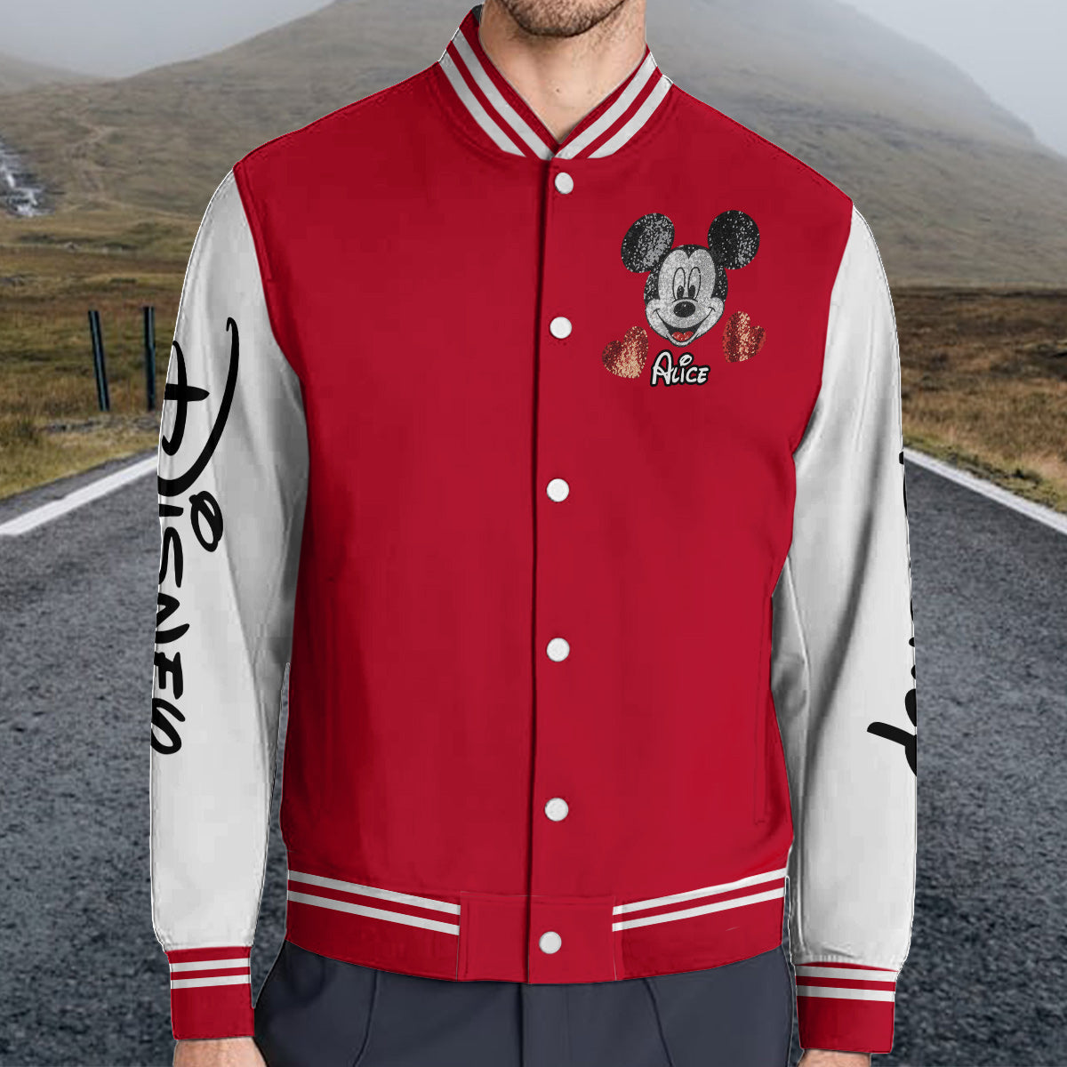 Personalized Varsity Jacket Custom Name Mickey Mouse Gift Varsity Jacket GradoCreations