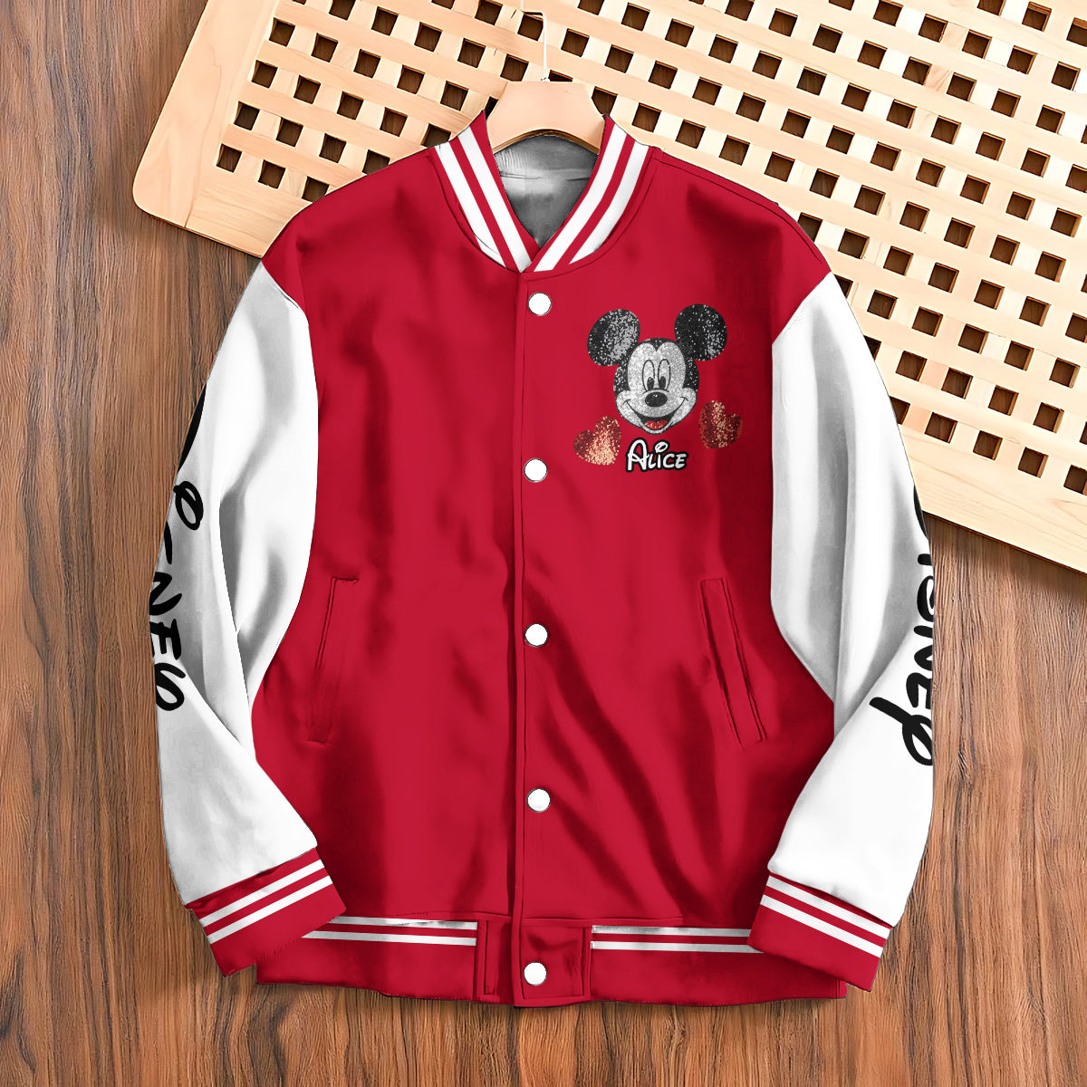 Personalized Varsity Jacket Custom Name Mickey Mouse Gift Varsity Jacket GradoCreations