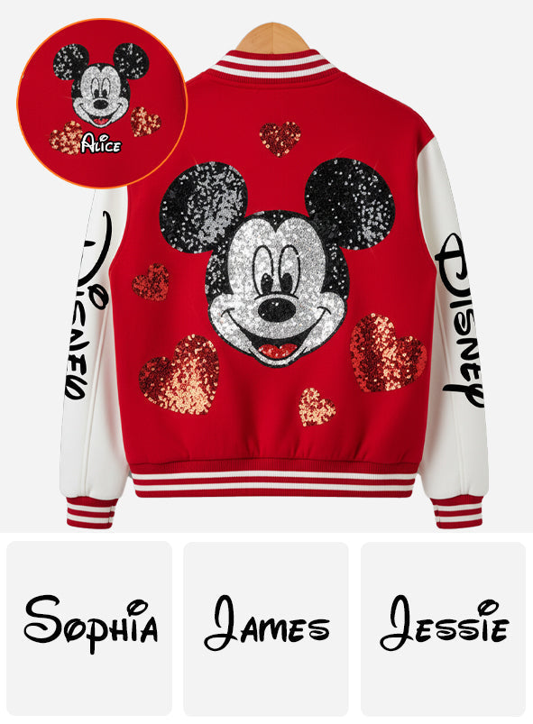 Personalized Varsity Jacket Custom Name Mickey Mouse Gift Varsity Jacket GradoCreations
