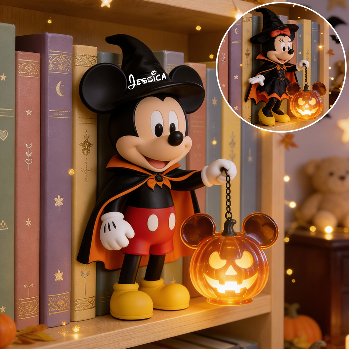 Personalized 3D Bookshelf Lamp Custom Mouse Design Gift Bookshelf Lamp GradoCreations