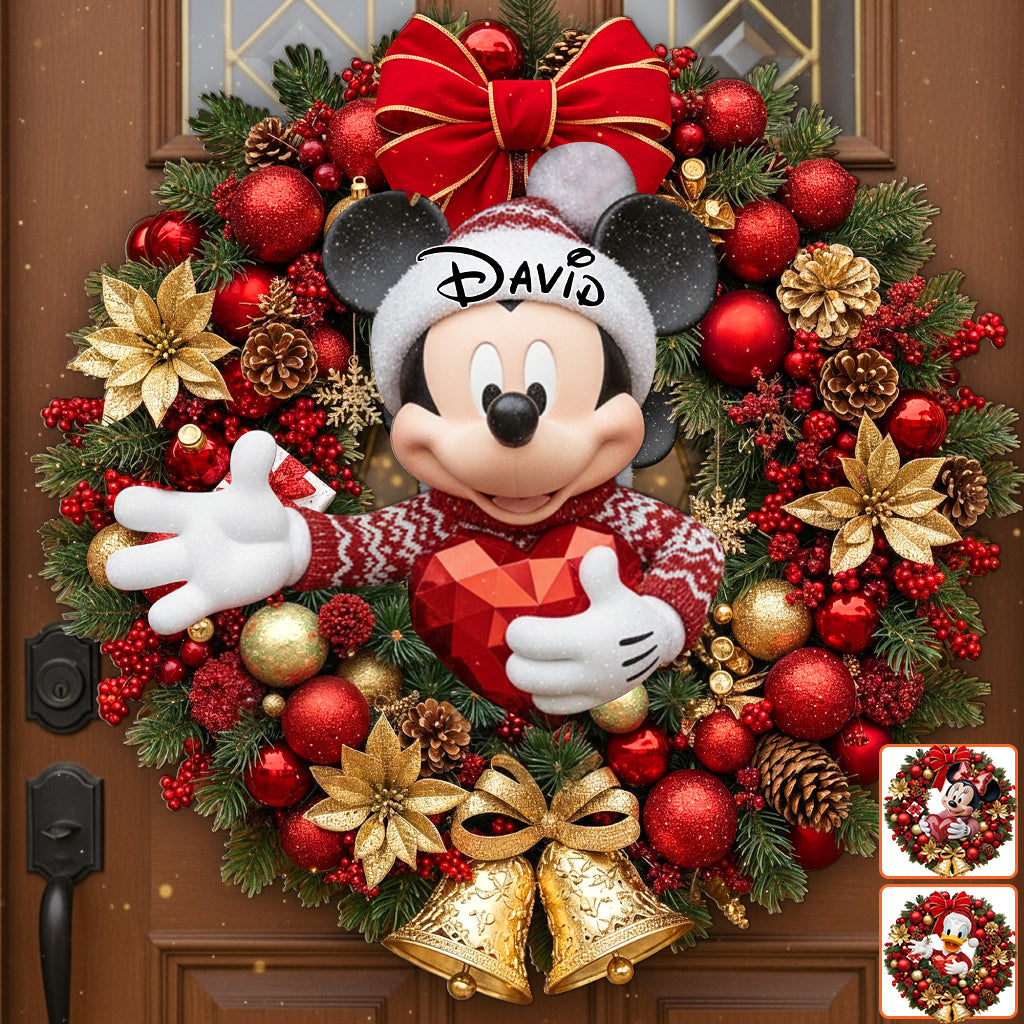 Personalized Mickey Mouse Wood Sign Custom Name Christmas Gift Wood Sign GradoCreations