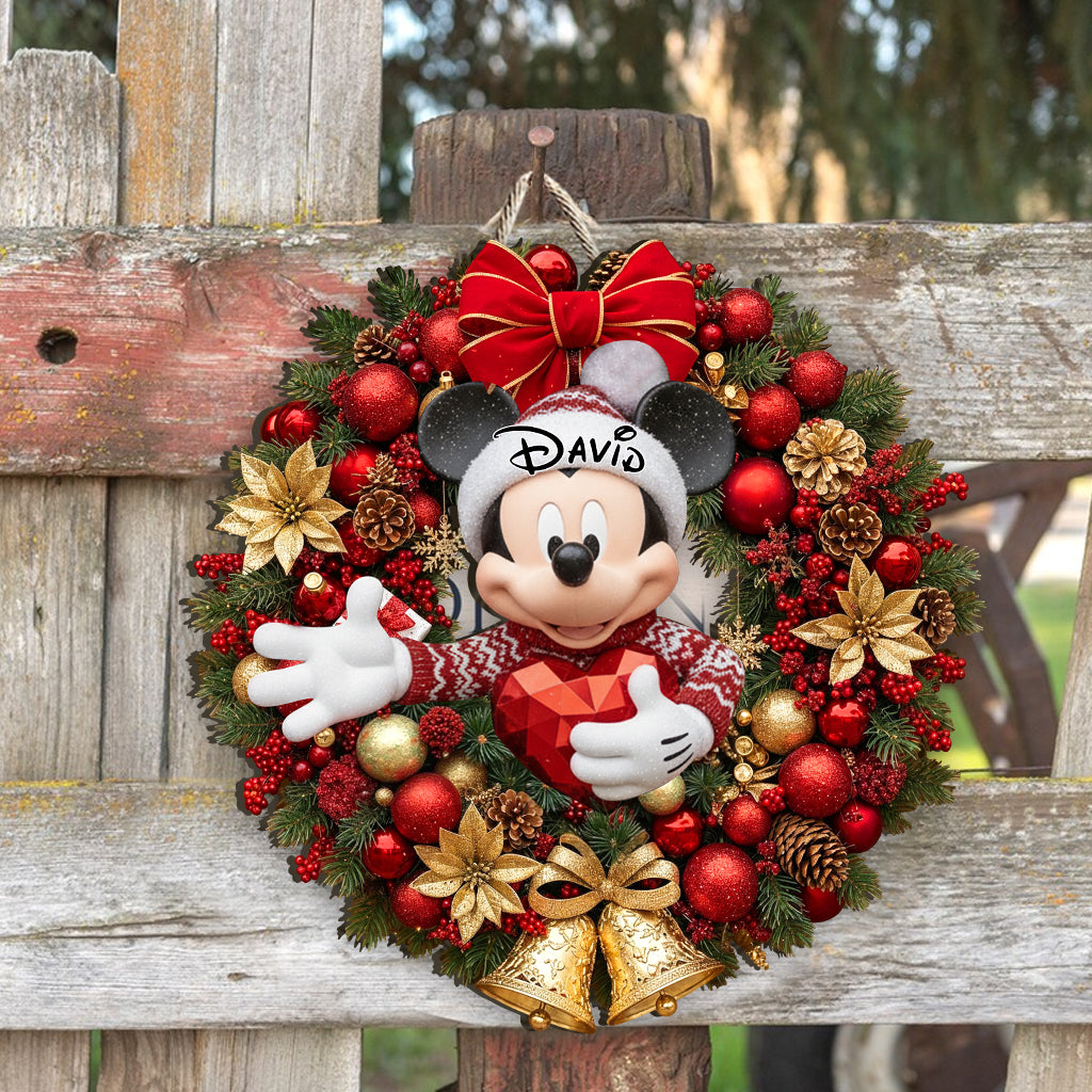 Personalized Mickey Mouse Wood Sign Custom Name Christmas Gift Wood Sign GradoCreations