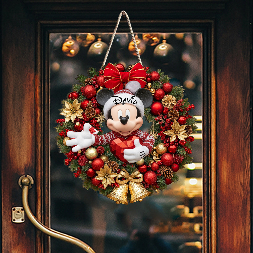 Personalized Mickey Mouse Wood Sign Custom Name Christmas Gift Wood Sign GradoCreations