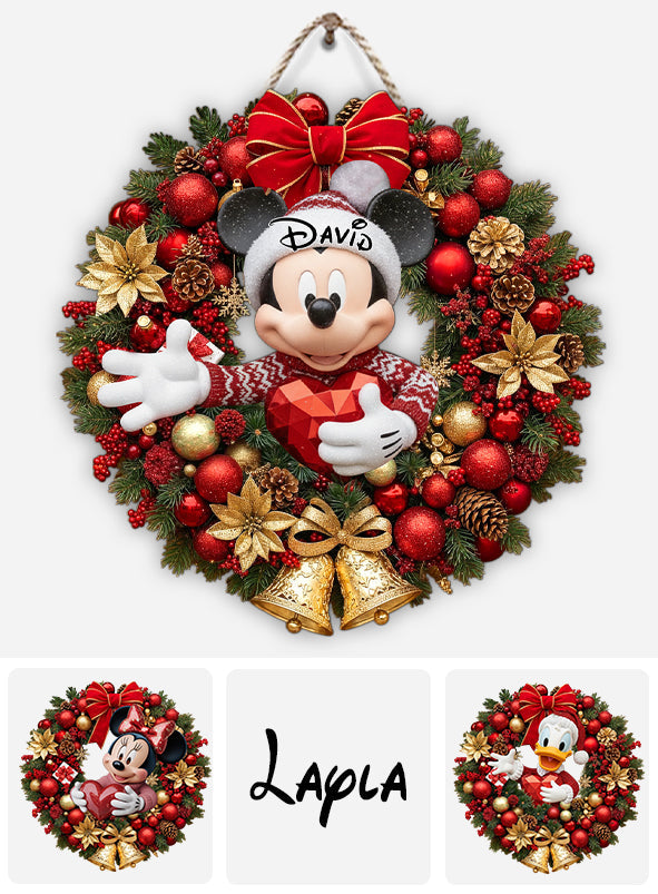 Personalized Mickey Mouse Wood Sign Custom Name Christmas Gift Wood Sign GradoCreations