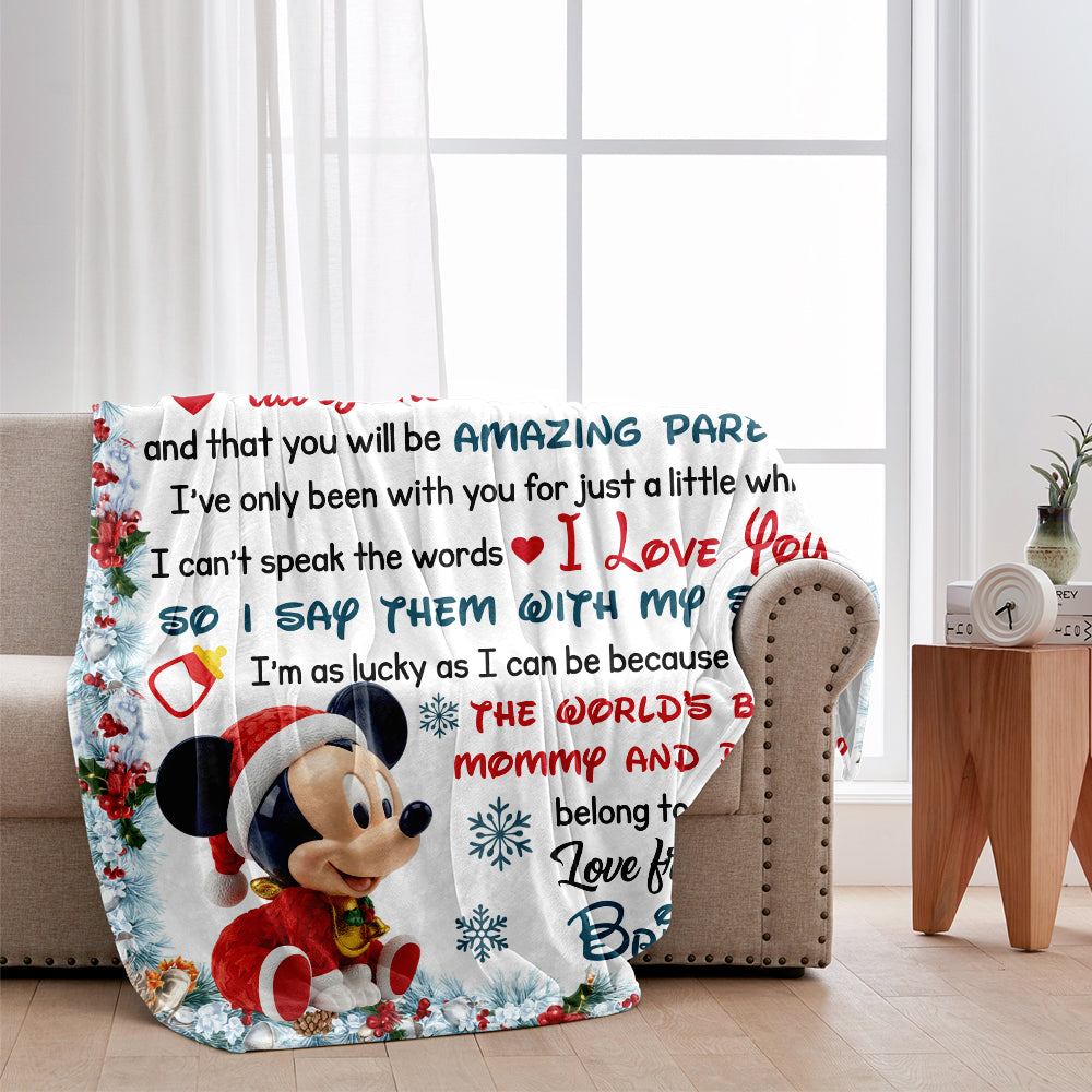 Personalized Children's Mouse Blanket Christmas Gift for Mom and Dad Blanket GradoCreations