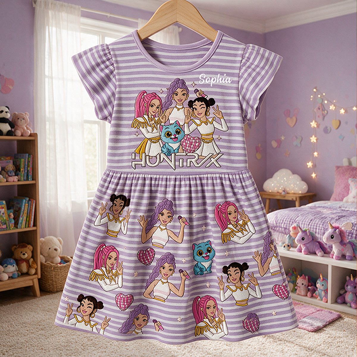 Personalized Kids Dress with Fantasy Girls Design for Girls' Birthdays Kid Dress GradoCreations
