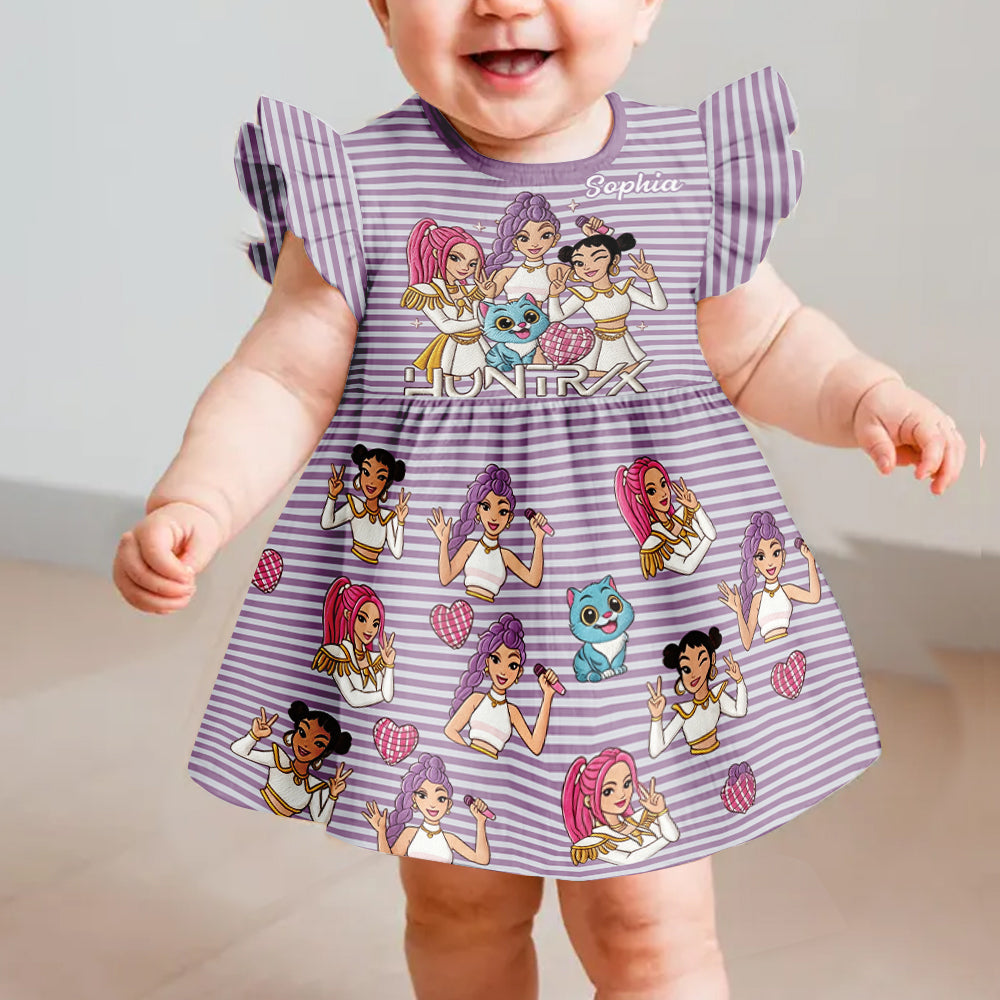 Personalized Kids Dress with Fantasy Girls Design for Girls' Birthdays Kid Dress GradoCreations