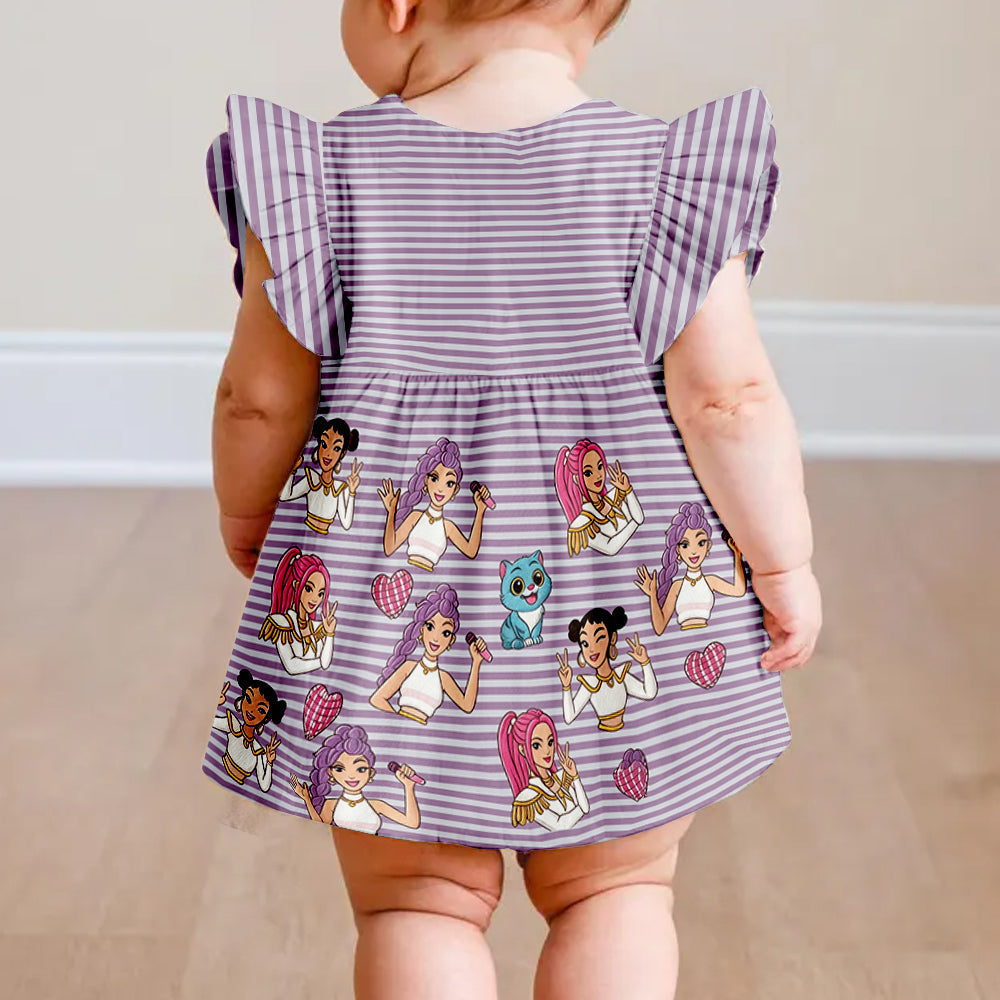Personalized Kids Dress with Fantasy Girls Design for Girls' Birthdays Kid Dress GradoCreations