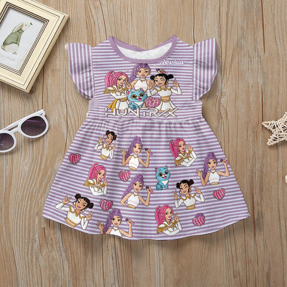 Personalized Kids Dress with Fantasy Girls Design for Girls' Birthdays Kid Dress GradoCreations