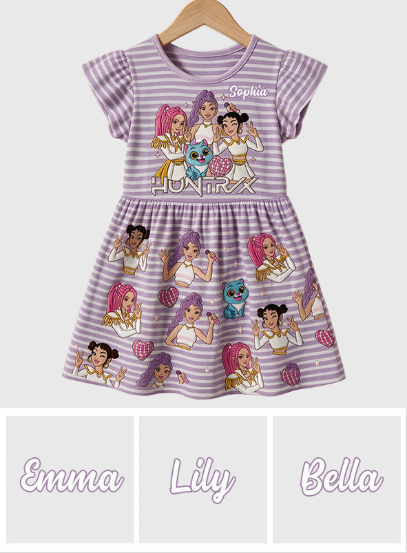 Personalized Kids Dress with Fantasy Girls Design for Girls' Birthdays Kid Dress GradoCreations