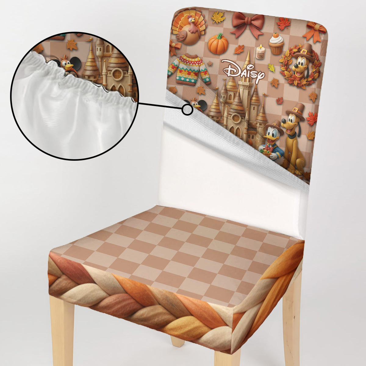 Personalized Holiday Chair Cover Set with Vibrant Design Chair Cover Set GradoCreations