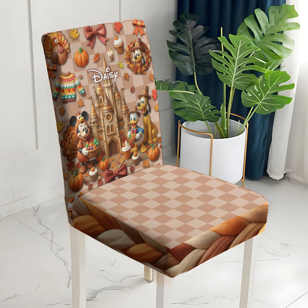 Personalized Holiday Chair Cover Set with Vibrant Design Chair Cover Set GradoCreations