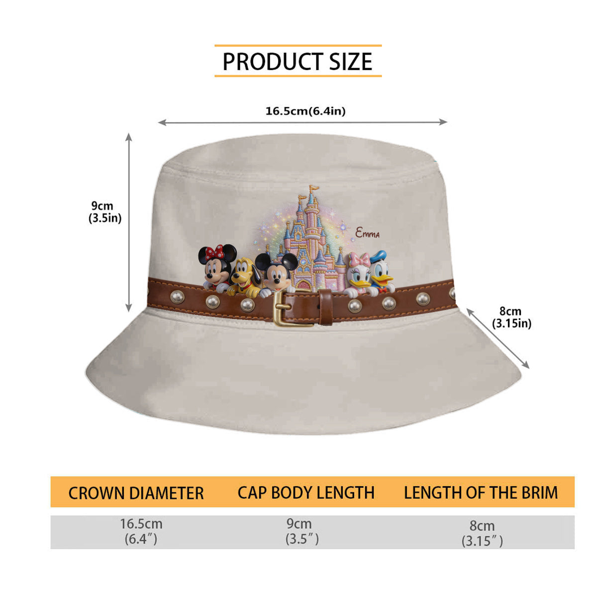 Personalized Bucket Hat with Custom Print for All Ages Bucket Hat GradoCreations