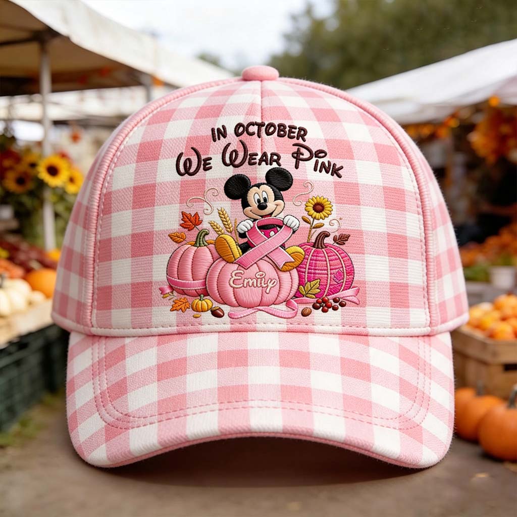 Personalized Pink Breast Cancer Awareness Classic Cap for Women Classic Cap GradoCreations