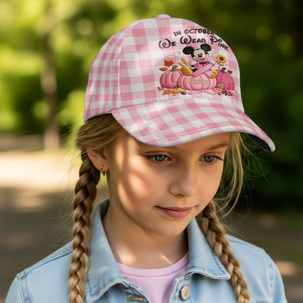 Personalized Pink Breast Cancer Awareness Classic Cap for Women Classic Cap GradoCreations