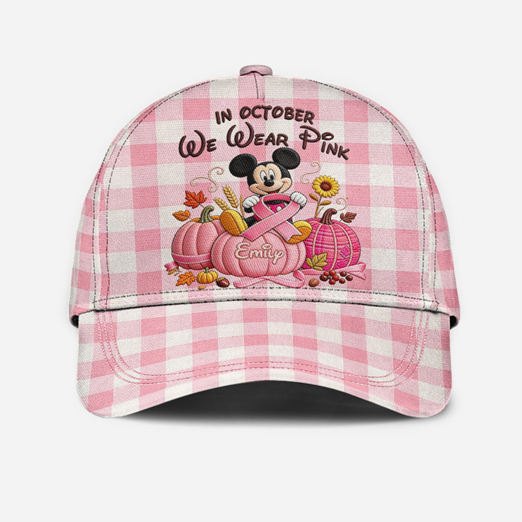 Personalized Pink Breast Cancer Awareness Classic Cap for Women Classic Cap GradoCreations