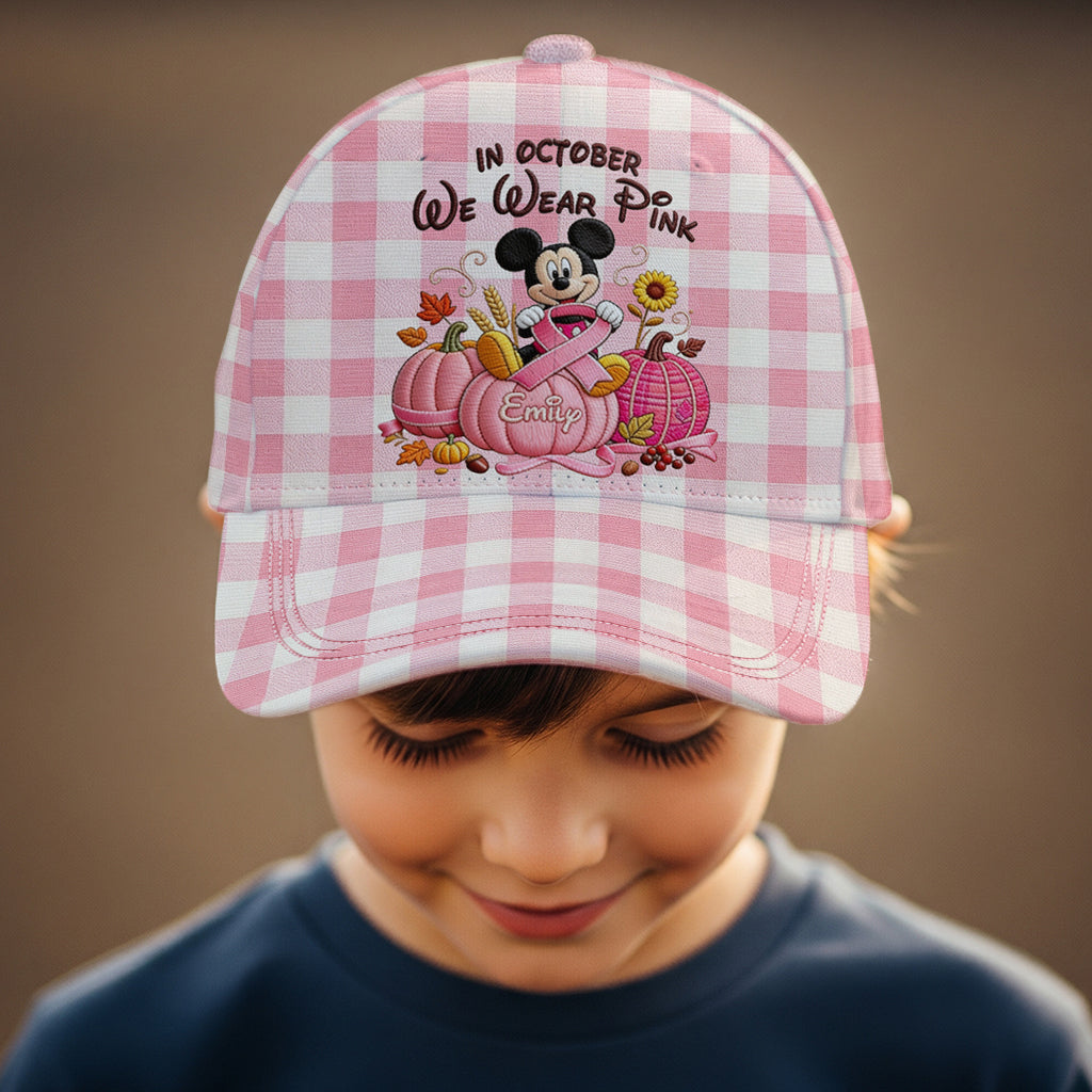 Personalized Pink Breast Cancer Awareness Classic Cap for Women Classic Cap GradoCreations