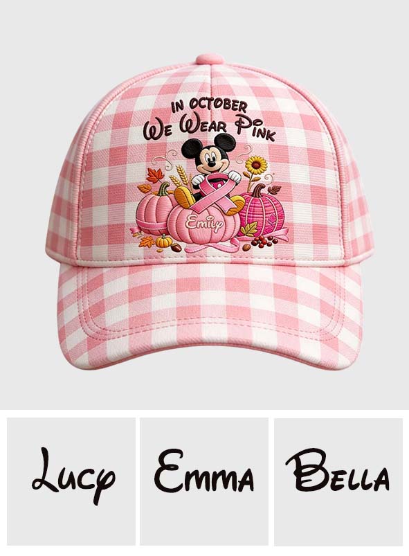 Personalized Pink Breast Cancer Awareness Classic Cap for Women Classic Cap GradoCreations