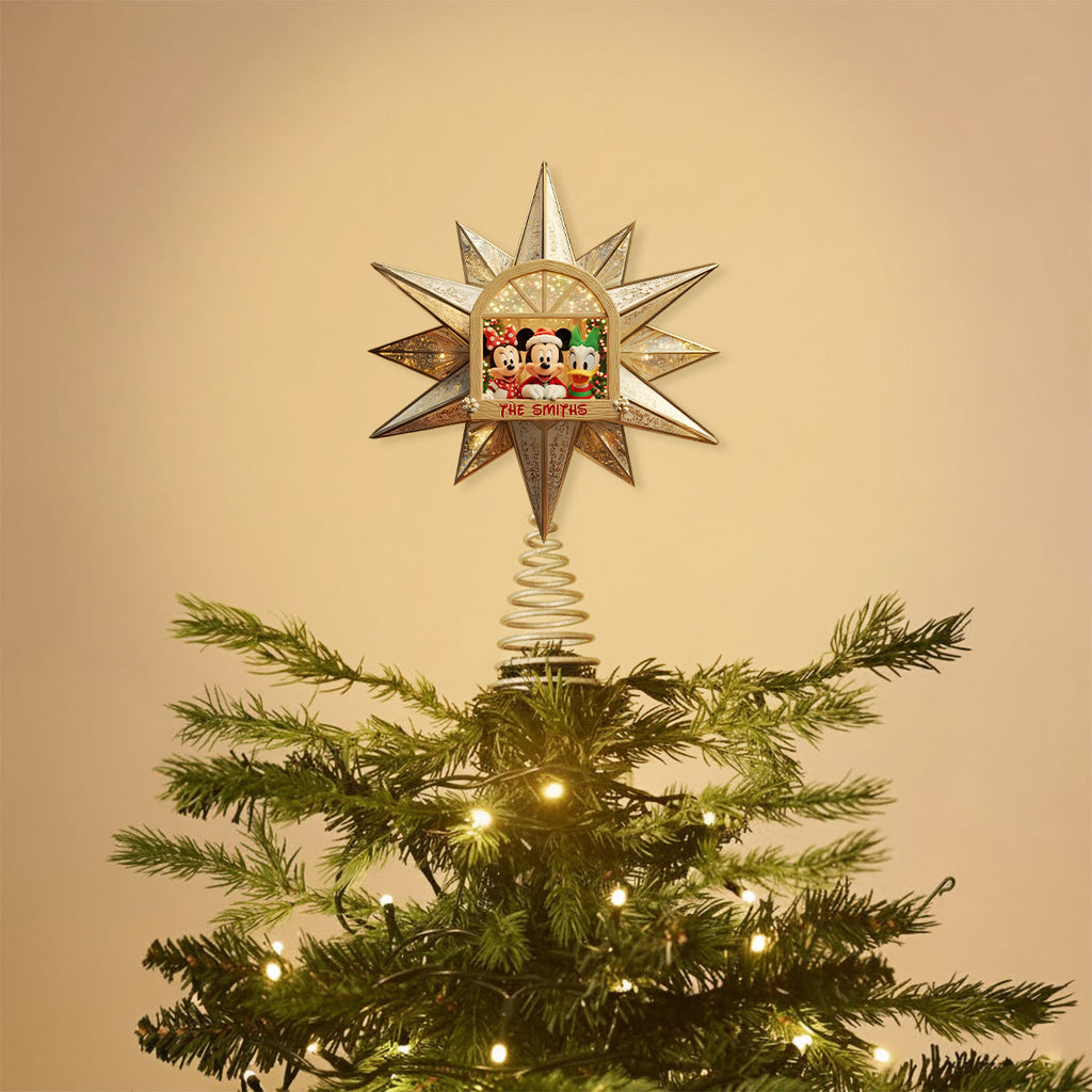 Personalized LED Acrylic Mouse Tree Topper for Christmas LED Light Tree Topper GradoCreations