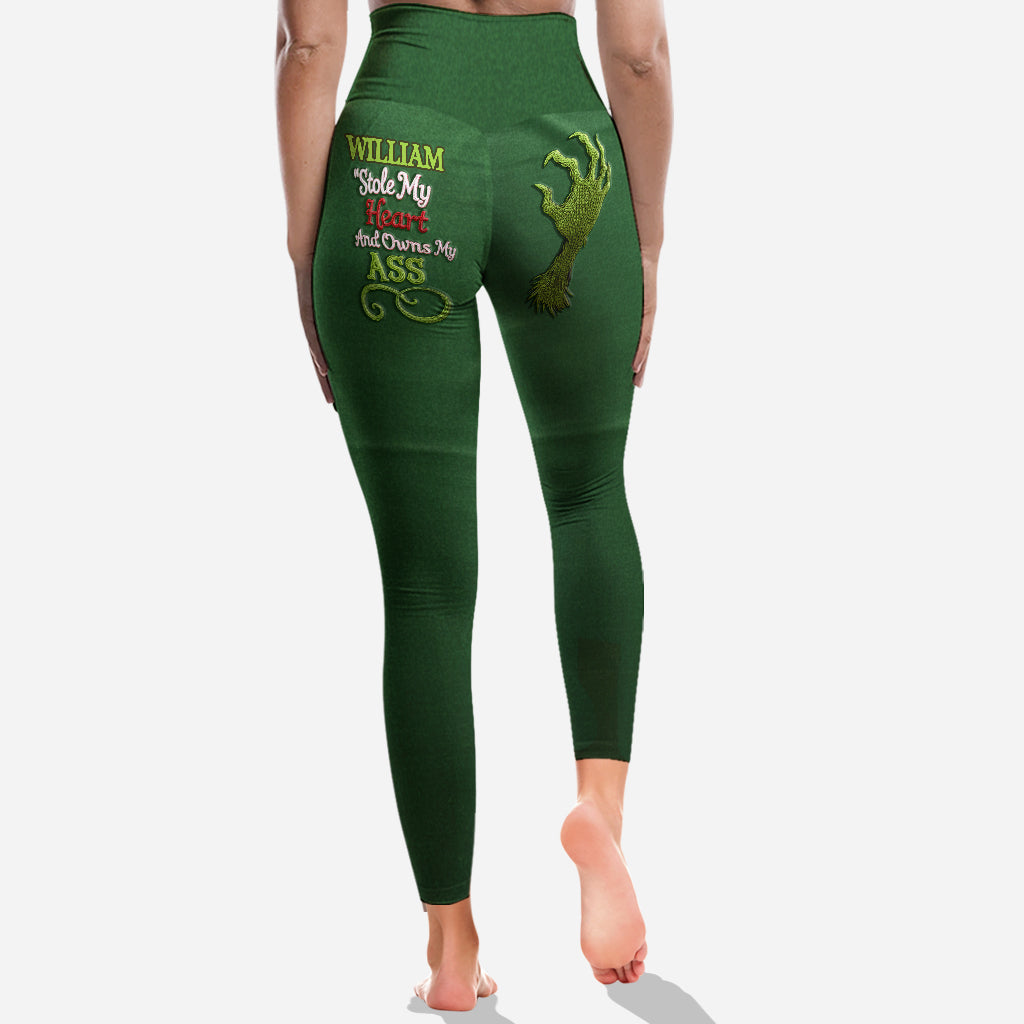 Personalized Christmas Leggings with Custom Text Gift for Her Leggings GradoCreations
