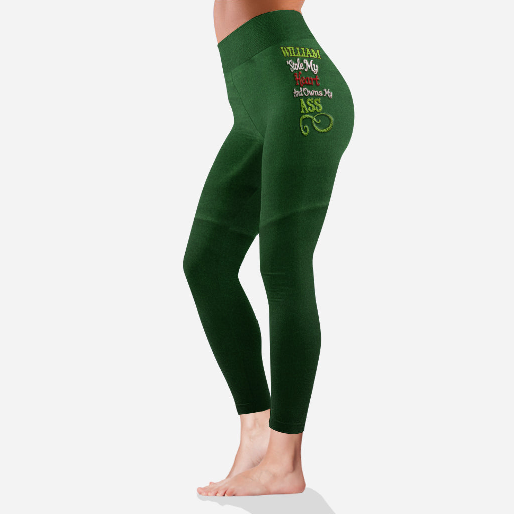 Personalized Christmas Leggings with Custom Text Gift for Her Leggings GradoCreations