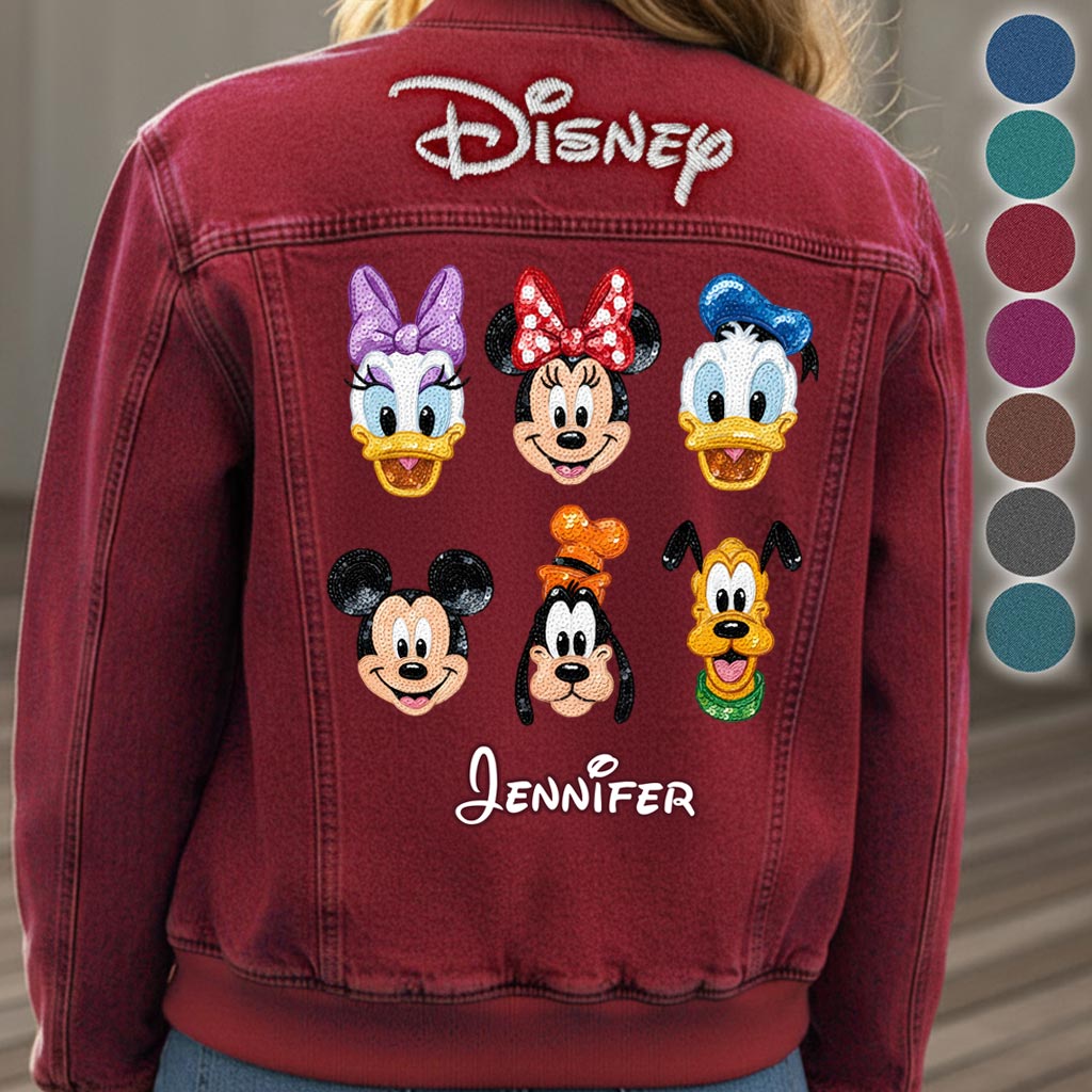 Personalized Disney Themed Bomber Jacket Custom Name Gift Bomber Jacket GradoCreations