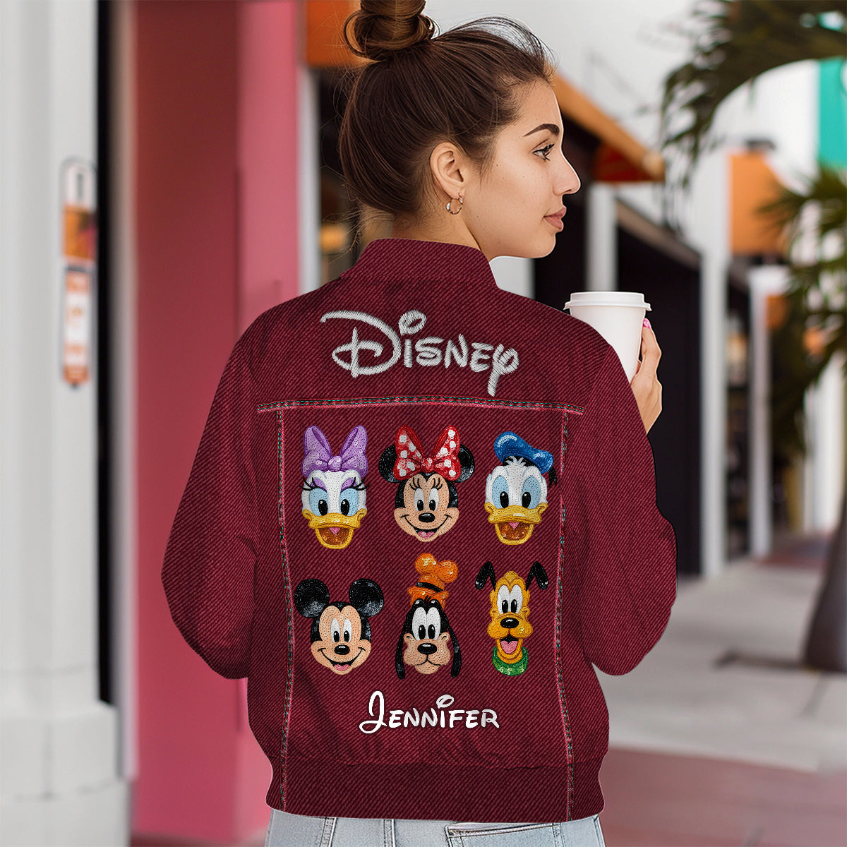 Personalized Disney Themed Bomber Jacket Custom Name Gift Bomber Jacket GradoCreations