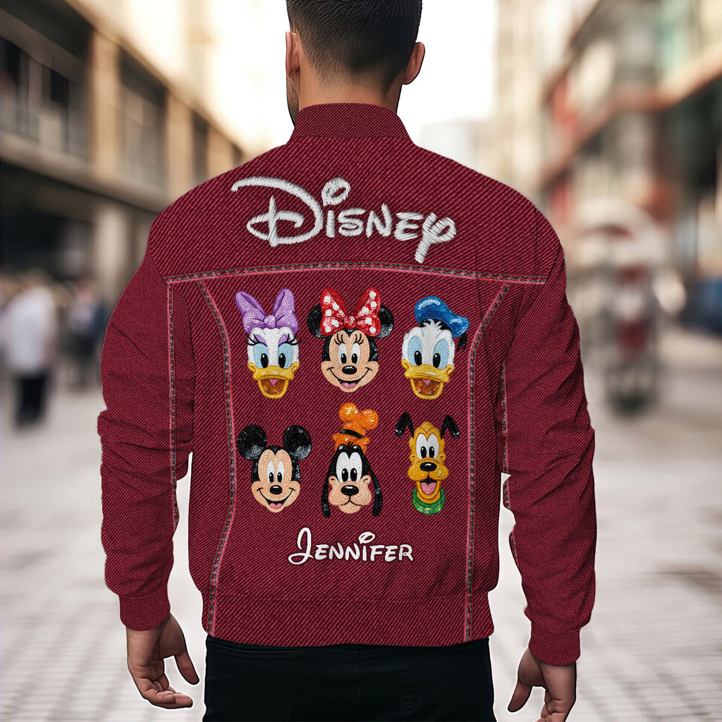 Personalized Disney Themed Bomber Jacket Custom Name Gift Bomber Jacket GradoCreations