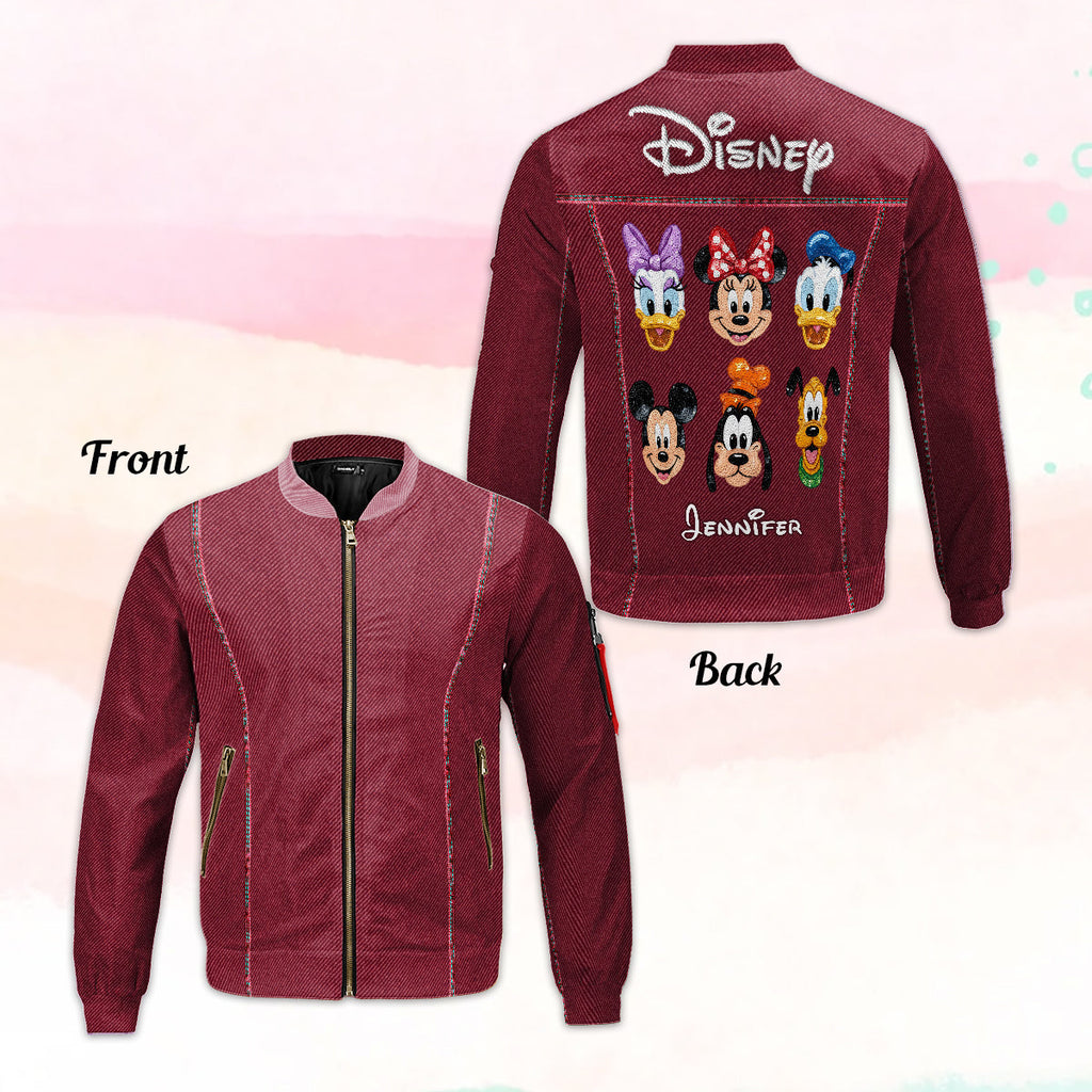 Personalized Disney Themed Bomber Jacket Custom Name Gift Bomber Jacket GradoCreations