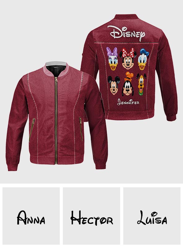 Personalized Disney Themed Bomber Jacket Custom Name Gift Bomber Jacket GradoCreations
