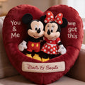Personalized Faux Fur Heart Pillow Custom Name Gift for Couples Faux Fur Shaped Pillow GradoCreations